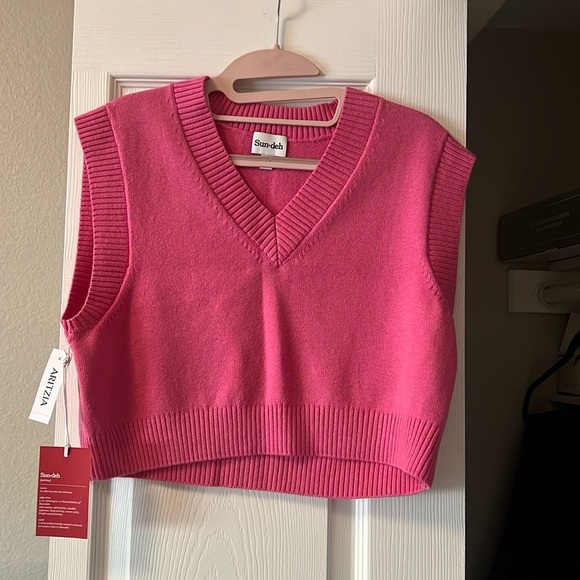 Aritzia Sweaters - Aritzia Sunday Best Winston sweater vest in soft fuschia size small